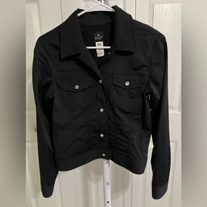 Kye Designer Brand Jacket Black Stretch Small Swarovski Crystal Buttons